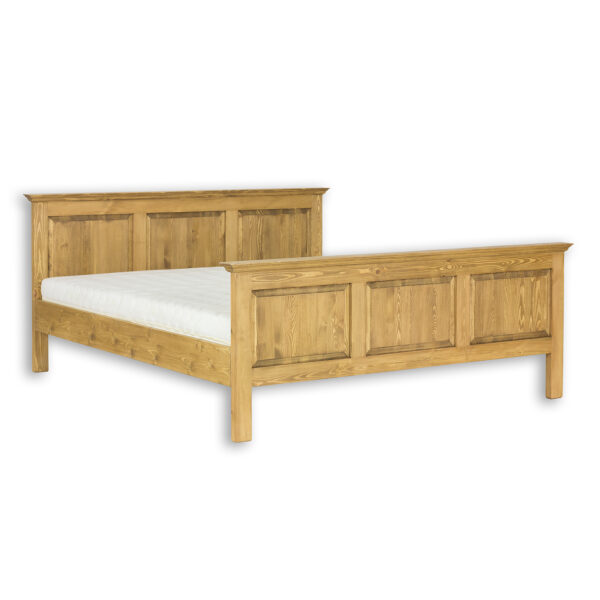 Małżeńskie łóżko drewniane w stylu rustykalnym
