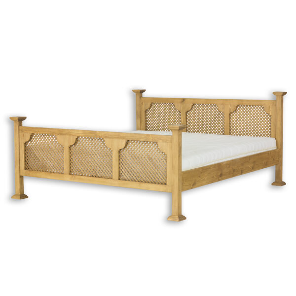 Łóżko z drewna w stylu rustykalne 160x200