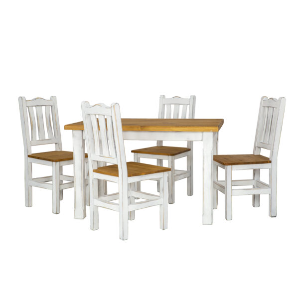 Prowansalskie stoły i krzesła z drewna