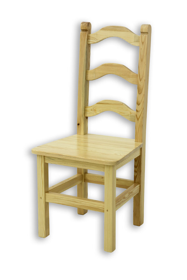 Solidne sosnowe krzesło kuchenne w stylu rustykalnym