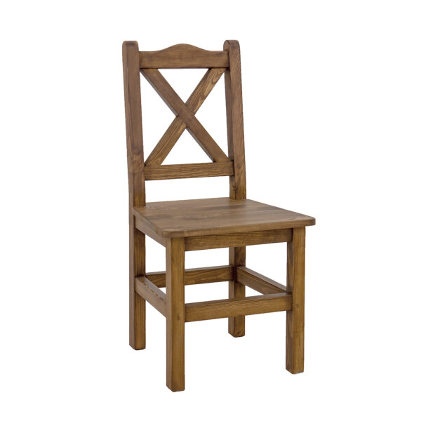 Drewniane krzesło w stylu rustykalnym