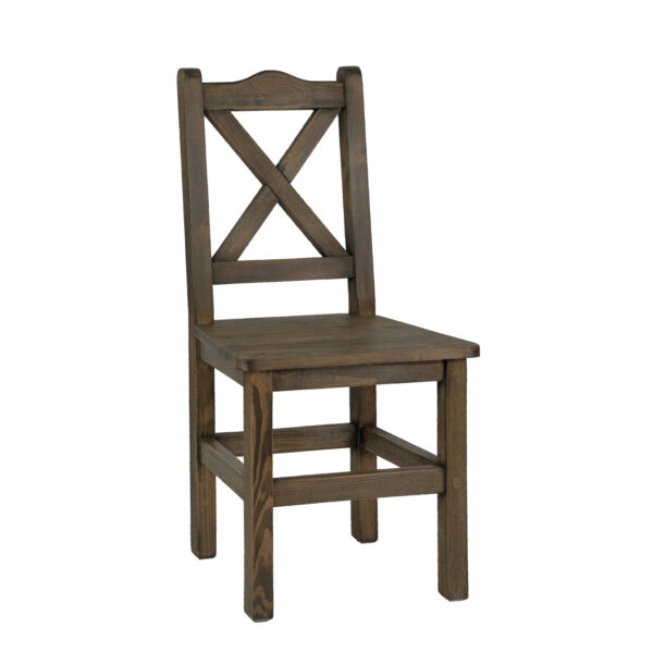 Kolonialne ciemne krzesło z drewna