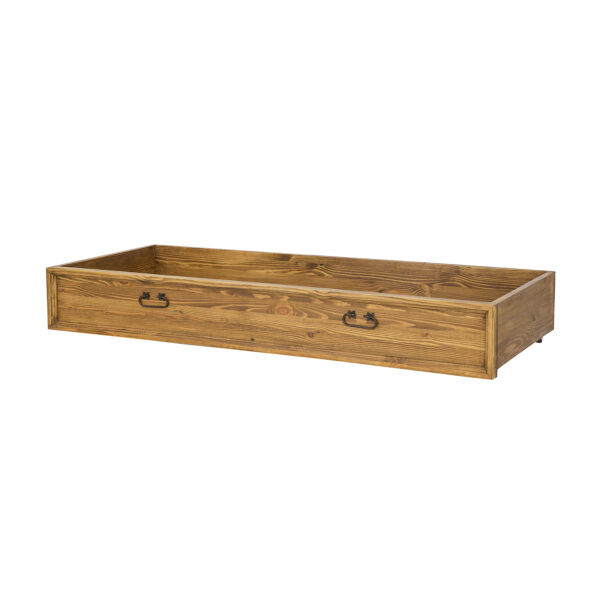 Drewniana szuflada pod łóżko woskowane