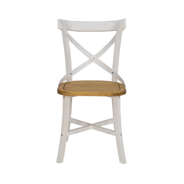 Białe krzesło drewniane do jadalni